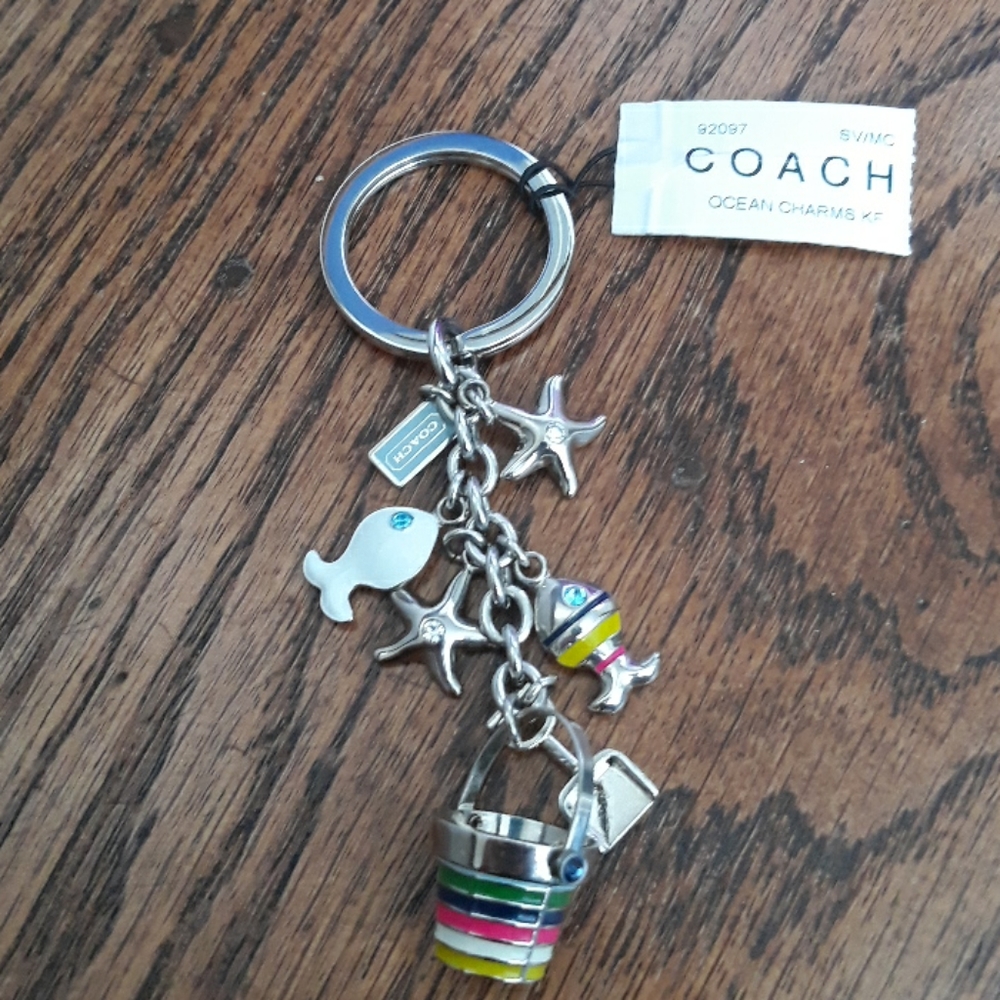 Coach Ocean Charms Key Fob Chain